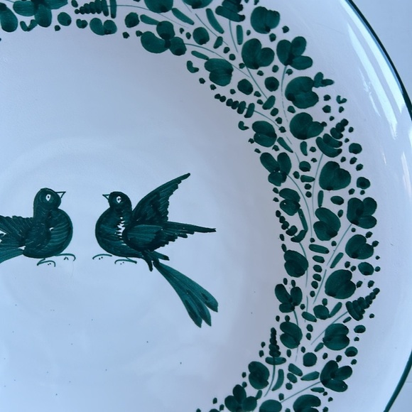 Italian blue birds fruit bowl bowl Labor Deruta hand painted Sbigolo Terrotte - Picture 4 of 16